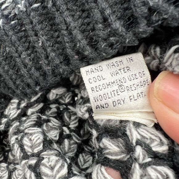 Vintage Chia Sweater 80s 90s Leather Shoulder Patches Men's L Black - Picture 5 of 9